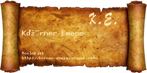 Körner Emese névjegykártya